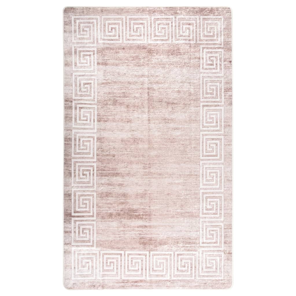 Berkfield Rug Washable 120x180 cm Beige Anti Slip
