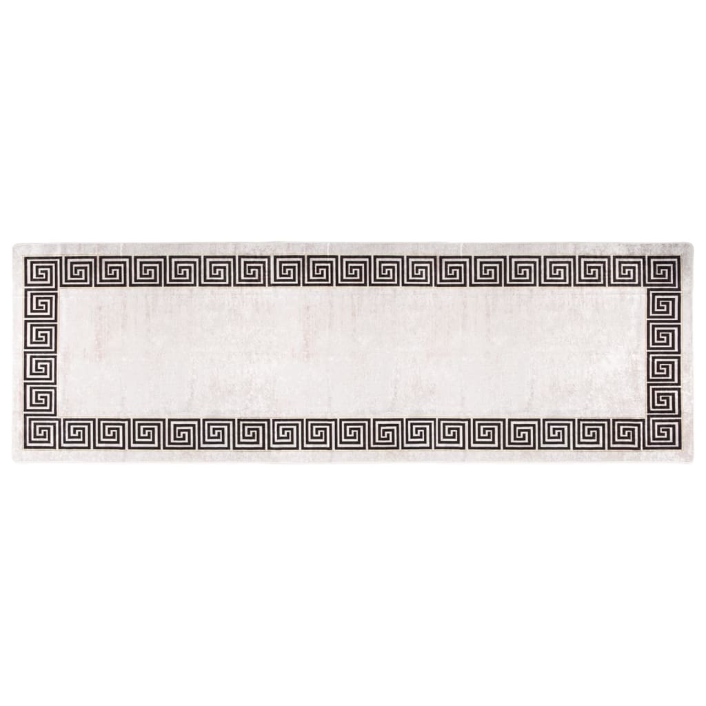 Berkfield Rug Washable 80x300 cm Light Beige Anti Slip