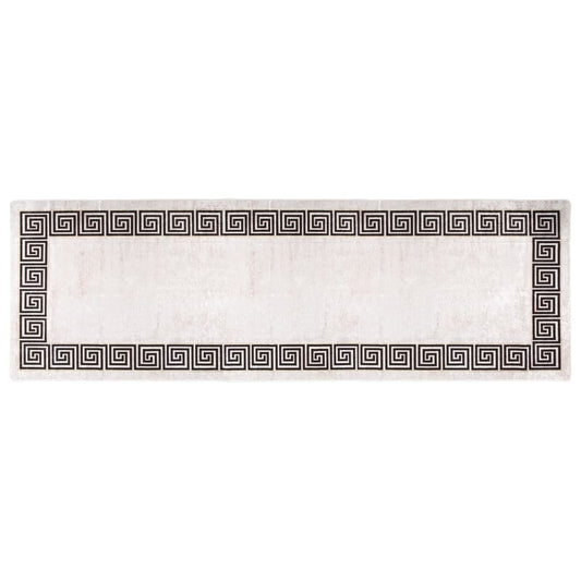 Berkfield Rug Washable 80x300 cm Light Beige Anti Slip