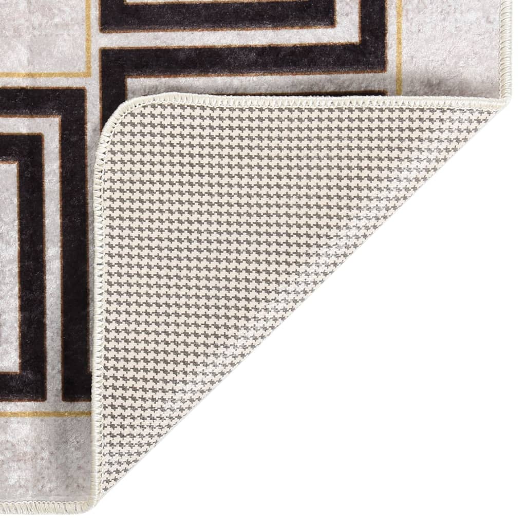 Berkfield Rug Washable 120x180 cm Light Beige Anti Slip