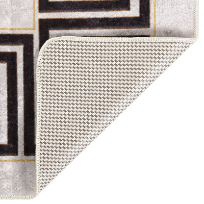 Berkfield Rug Washable 120x180 cm Light Beige Anti Slip