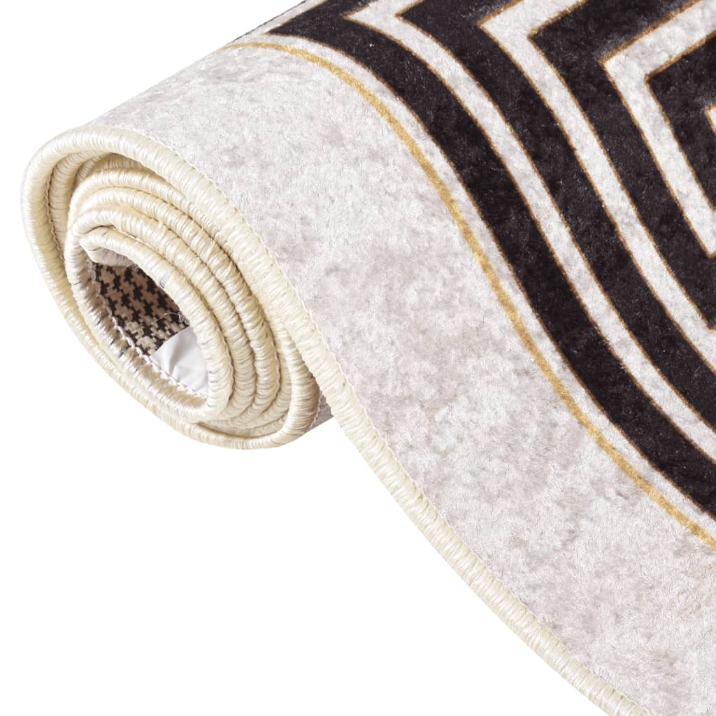 Berkfield Rug Washable 120x180 cm Light Beige Anti Slip