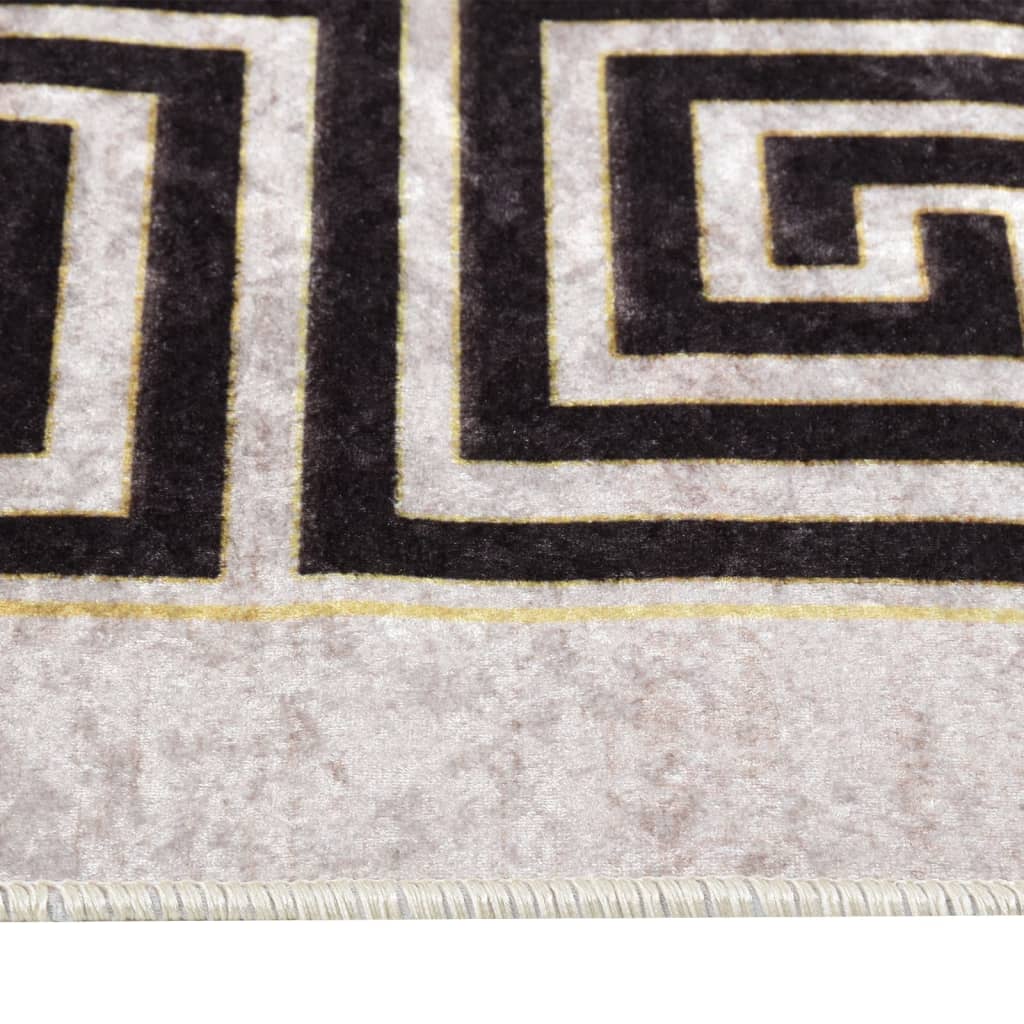 Berkfield Rug Washable 120x180 cm Light Beige Anti Slip