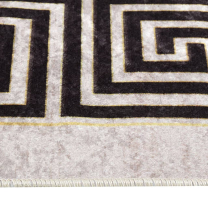 Berkfield Rug Washable 120x180 cm Light Beige Anti Slip