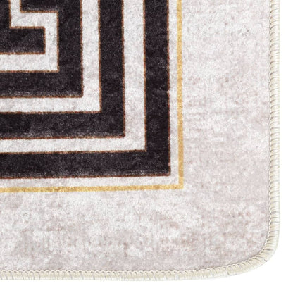 Berkfield Rug Washable 120x180 cm Light Beige Anti Slip