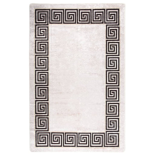 Berkfield Rug Washable 160x230 cm Light Beige Anti Slip