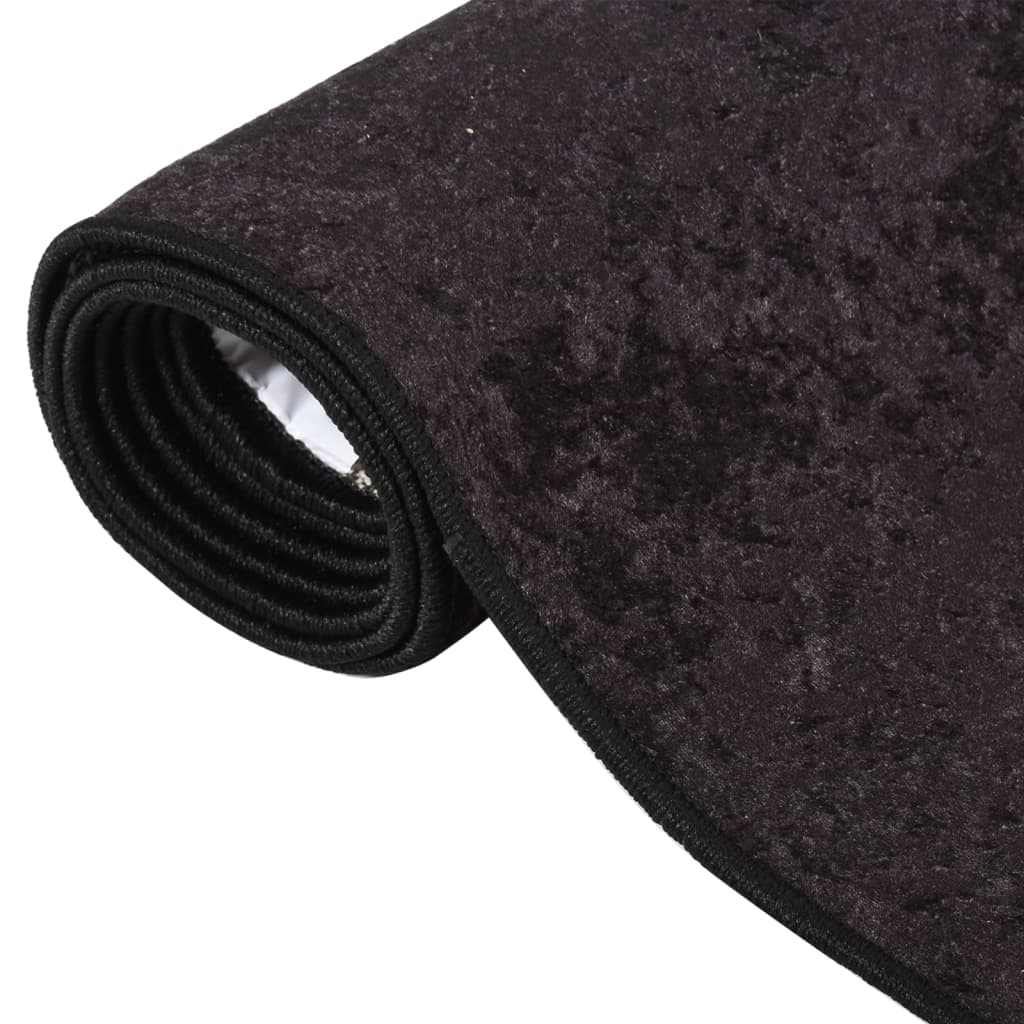 Berkfield Rug Washable 160x230 cm Anthracite Anti Slip