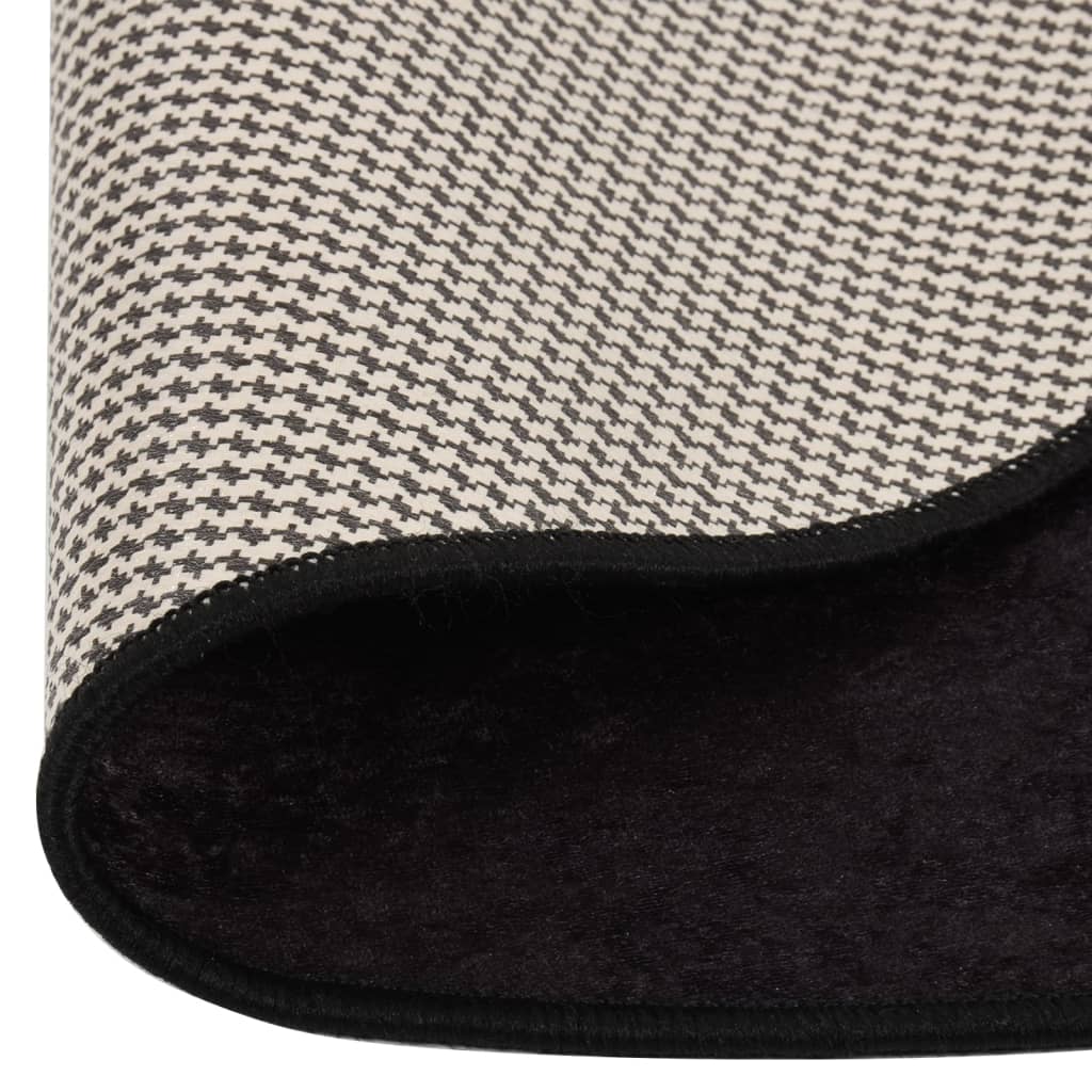 Berkfield Rug Washable �_�_�__120 cm Anthracite Anti Slip