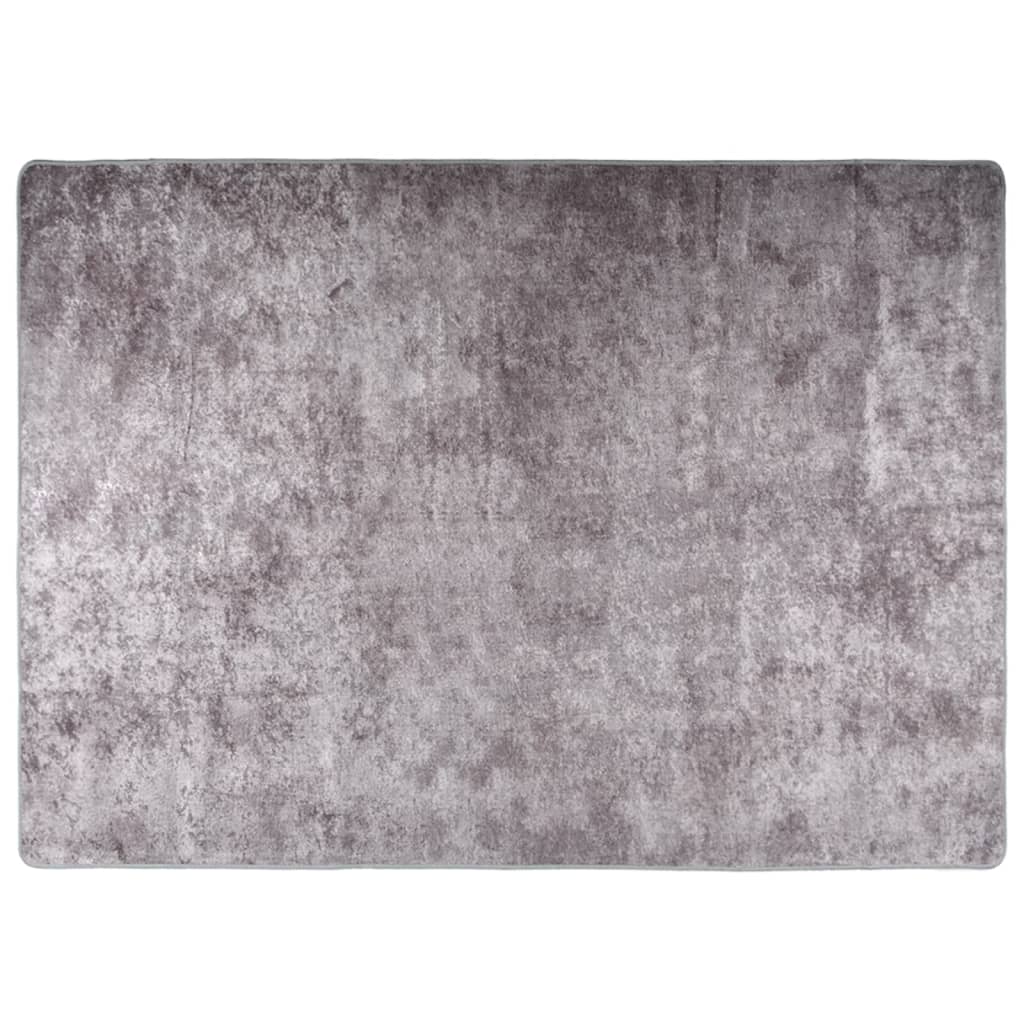 Berkfield Rug Washable 120x180 cm Grey Anti Slip