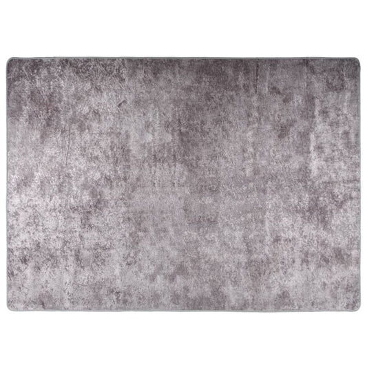 Berkfield Rug Washable 120x180 cm Grey Anti Slip