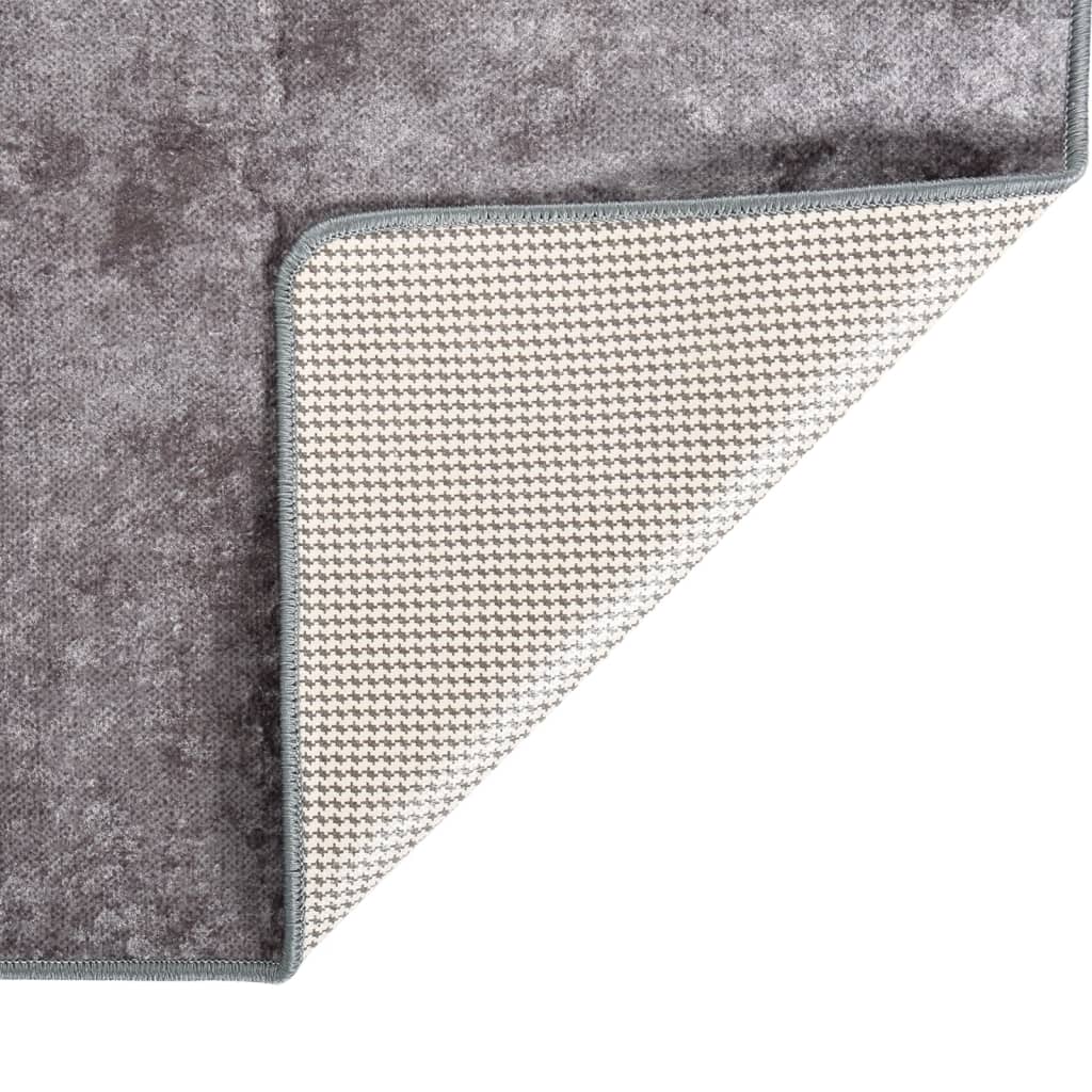 Berkfield Rug Washable 120x180 cm Grey Anti Slip