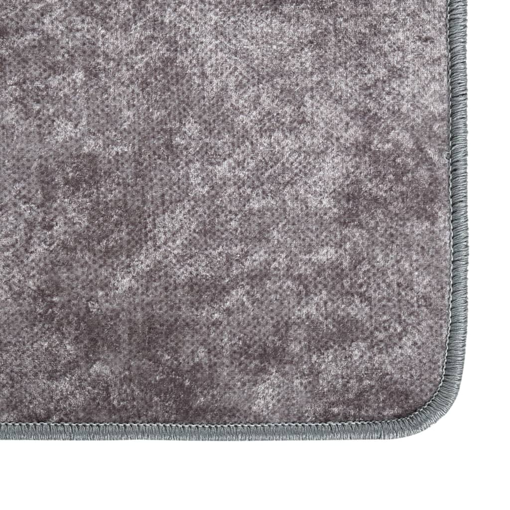 Berkfield Rug Washable 120x180 cm Grey Anti Slip