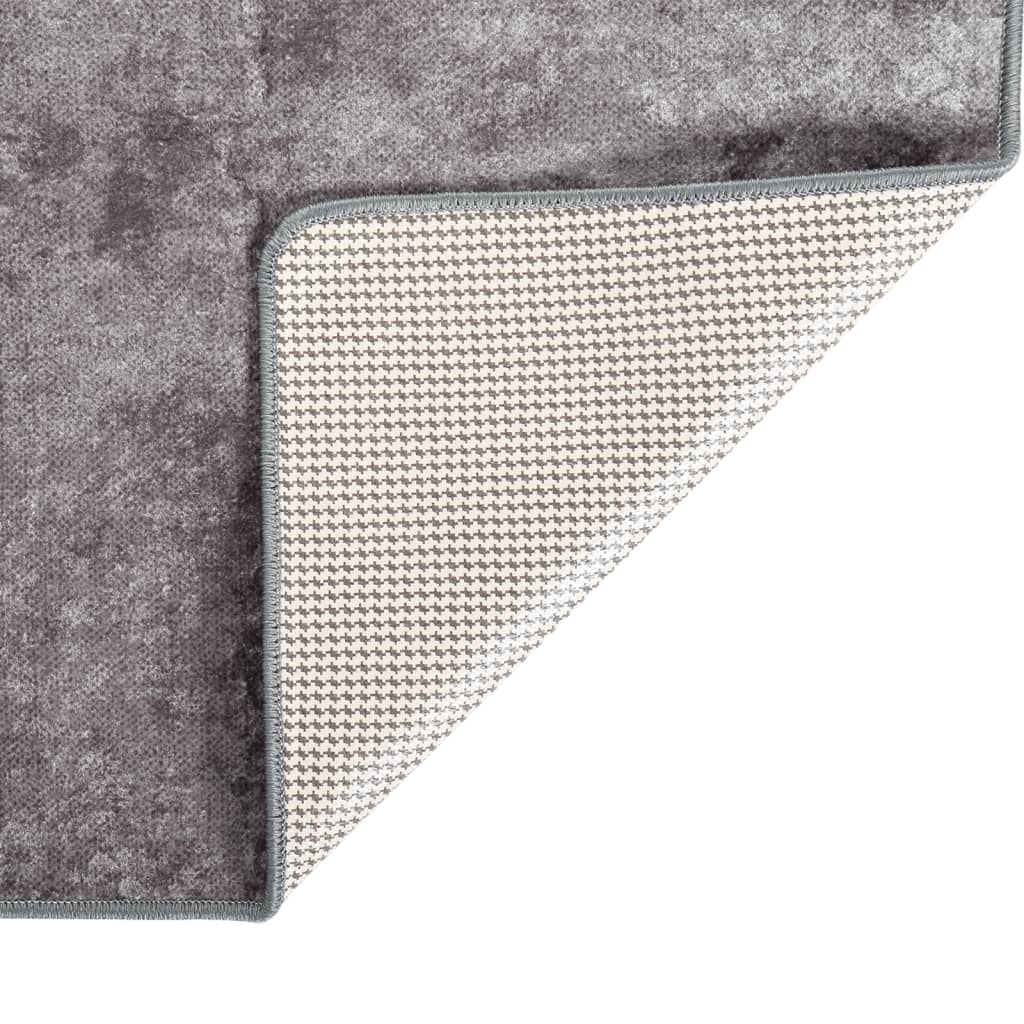 Berkfield Rug Washable 190x300 cm Grey Anti Slip