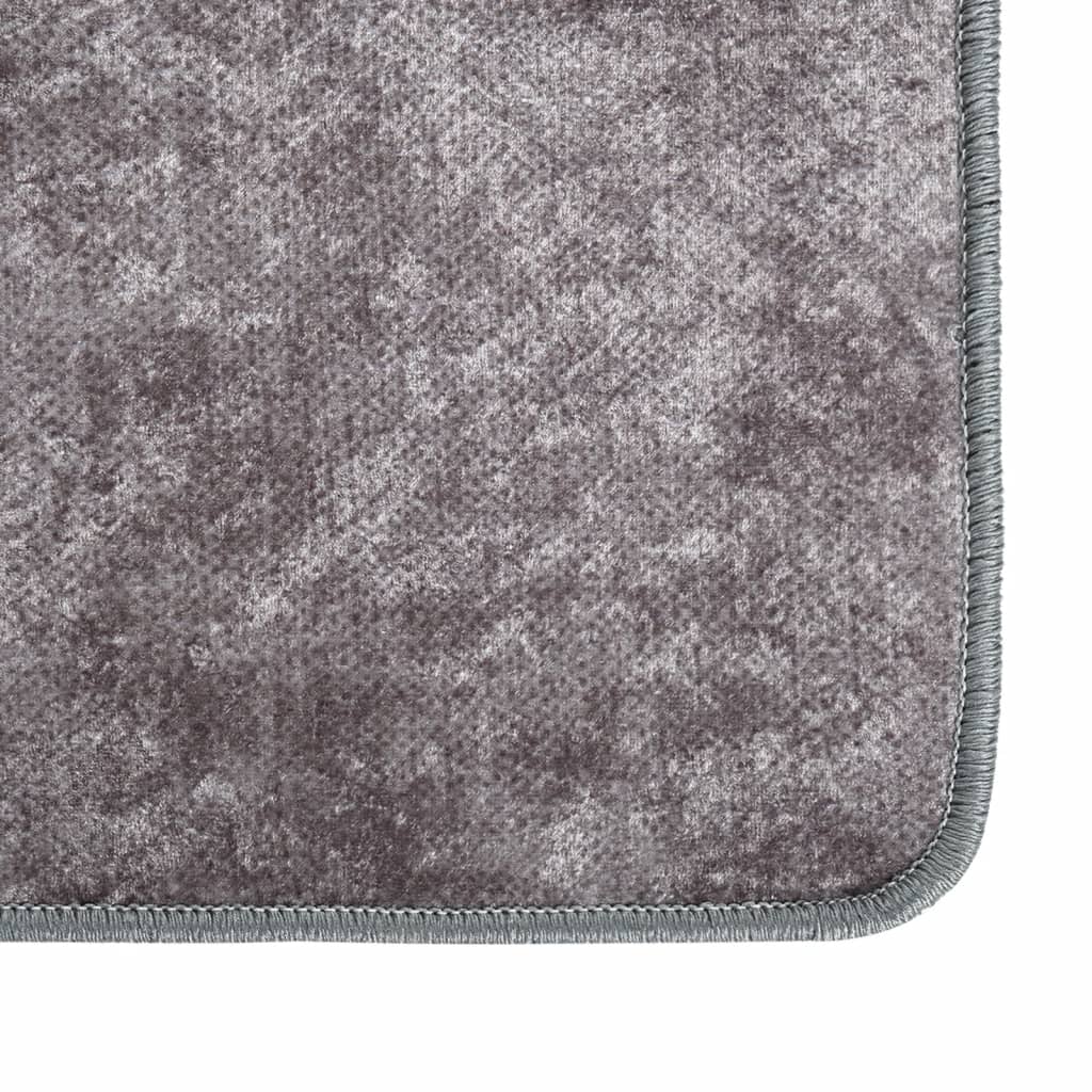 Berkfield Rug Washable 190x300 cm Grey Anti Slip
