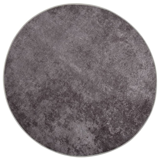 Berkfield Rug Washable �_�_�__120 cm Grey Anti Slip