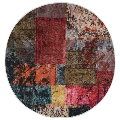 Berkfield Rug Washable Patchwork �_�_�__120 cm Multicolour Anti Slip
