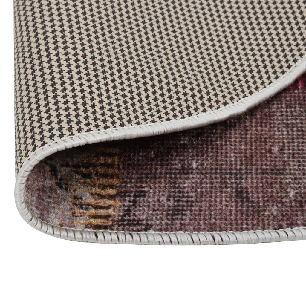 Berkfield Rug Washable Patchwork �_�_�__120 cm Multicolour Anti Slip