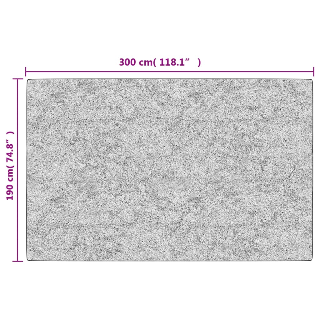 Berkfield Rug Washable 190x300 cm Black and White Anti Slip