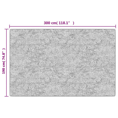 Berkfield Rug Washable 190x300 cm Black and White Anti Slip