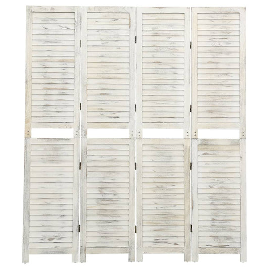 Berkfield 4-Panel Room Divider Cream 140x165 cm Wood