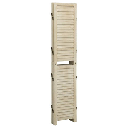 Berkfield 5-Panel Room Divider 175x165 cm Solid Wood Paulownia