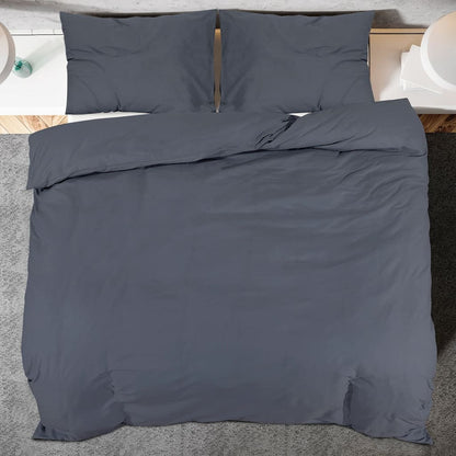 Berkfield Duvet Cover Set Anthracite 240x220 cm Light-weight Microfiber