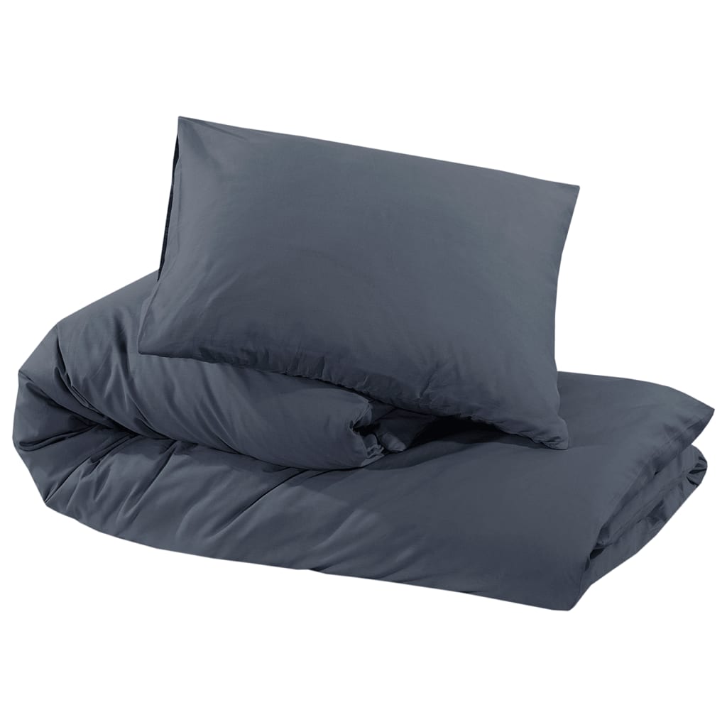 Berkfield Duvet Cover Set Anthracite 240x220 cm Light-weight Microfiber