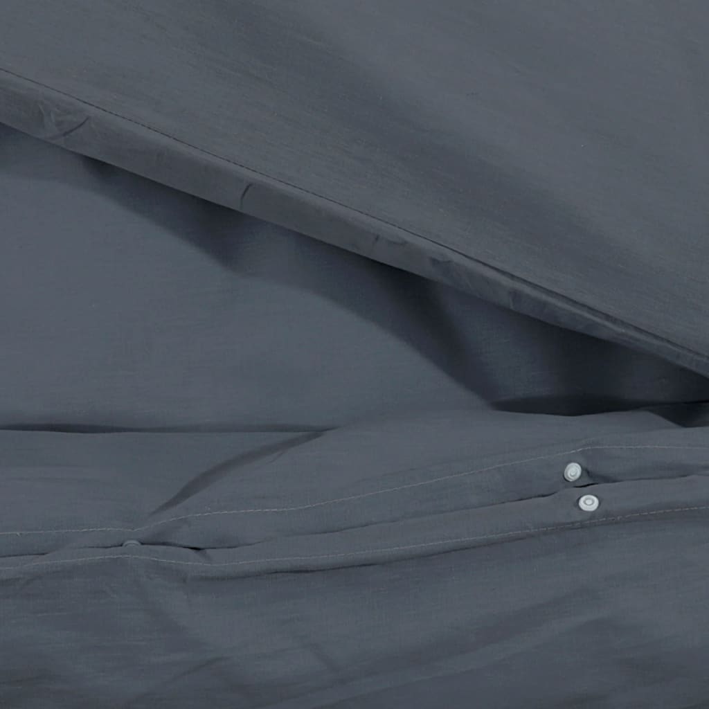 Berkfield Duvet Cover Set Anthracite 240x220 cm Light-weight Microfiber