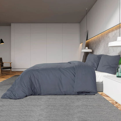 Berkfield Duvet Cover Set Anthracite 135x200 cm Light-weight Microfiber