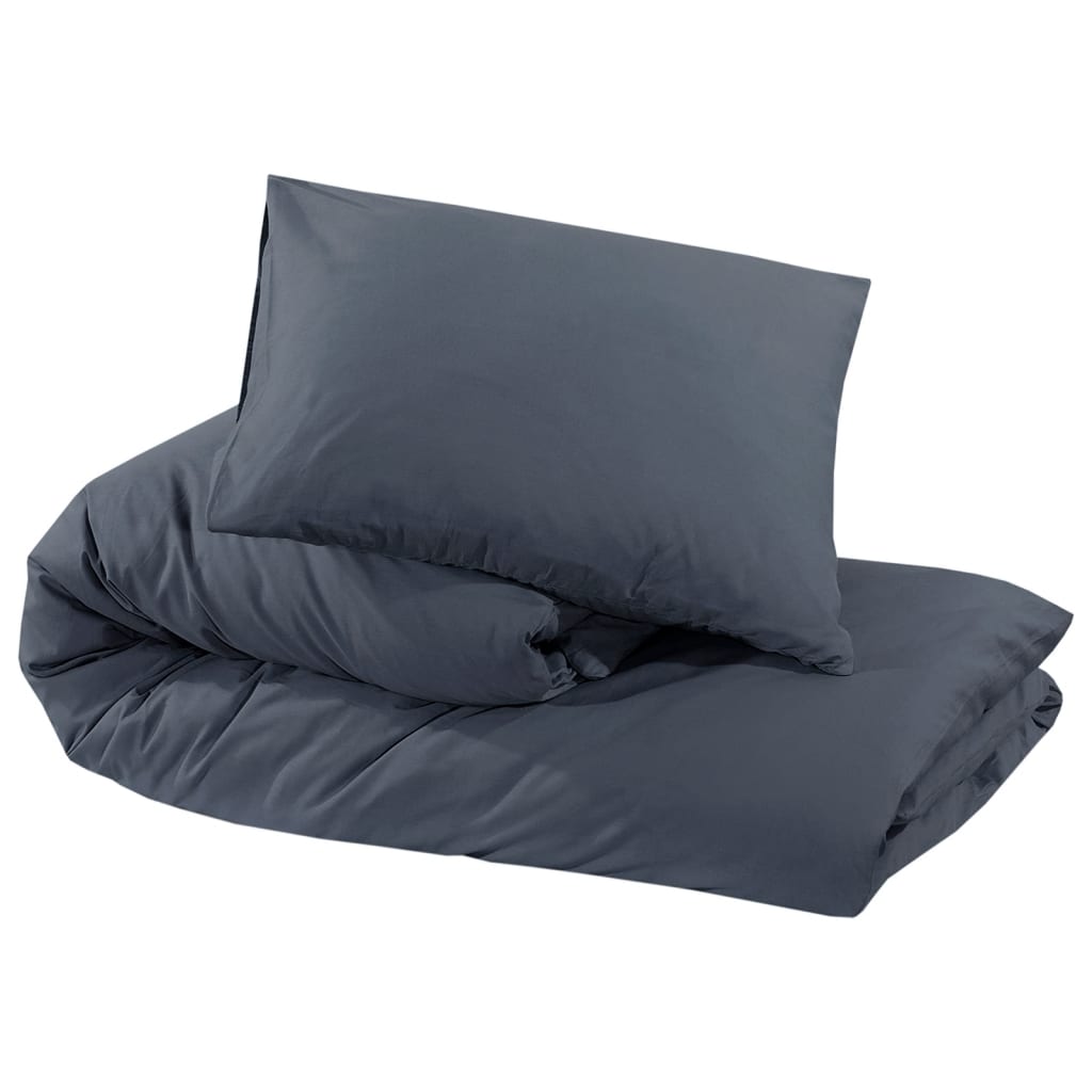 Berkfield Duvet Cover Set Anthracite 135x200 cm Light-weight Microfiber