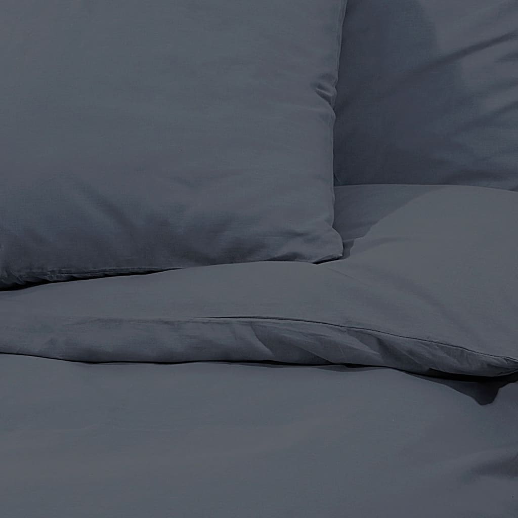 Berkfield Duvet Cover Set Anthracite 135x200 cm Light-weight Microfiber