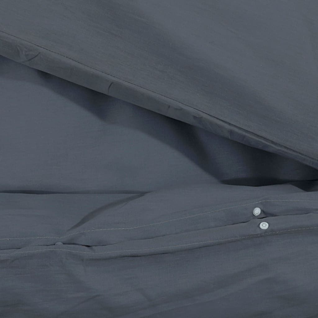 Berkfield Duvet Cover Set Anthracite 135x200 cm Light-weight Microfiber
