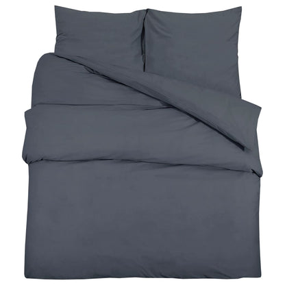 Berkfield Duvet Cover Set Anthracite 225x220 cm Light-weight Microfiber