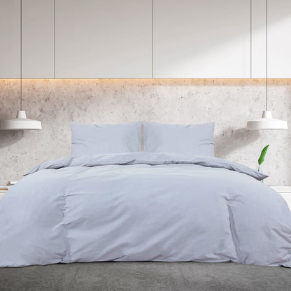 Berkfield Duvet Cover Set Grey 220x240 cm Light-weight Microfiber