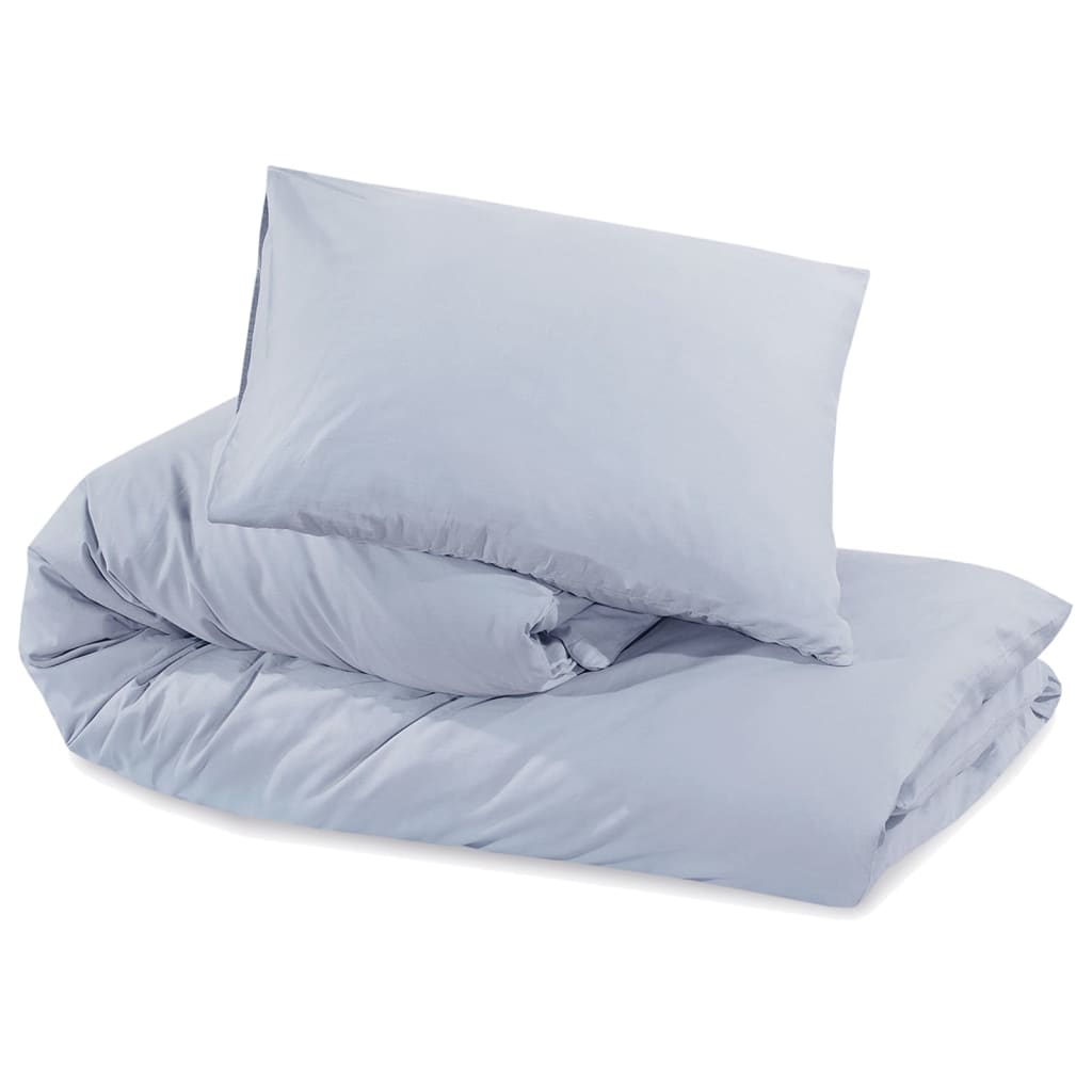 Berkfield Duvet Cover Set Grey 135x200 cm Light-weight Microfiber