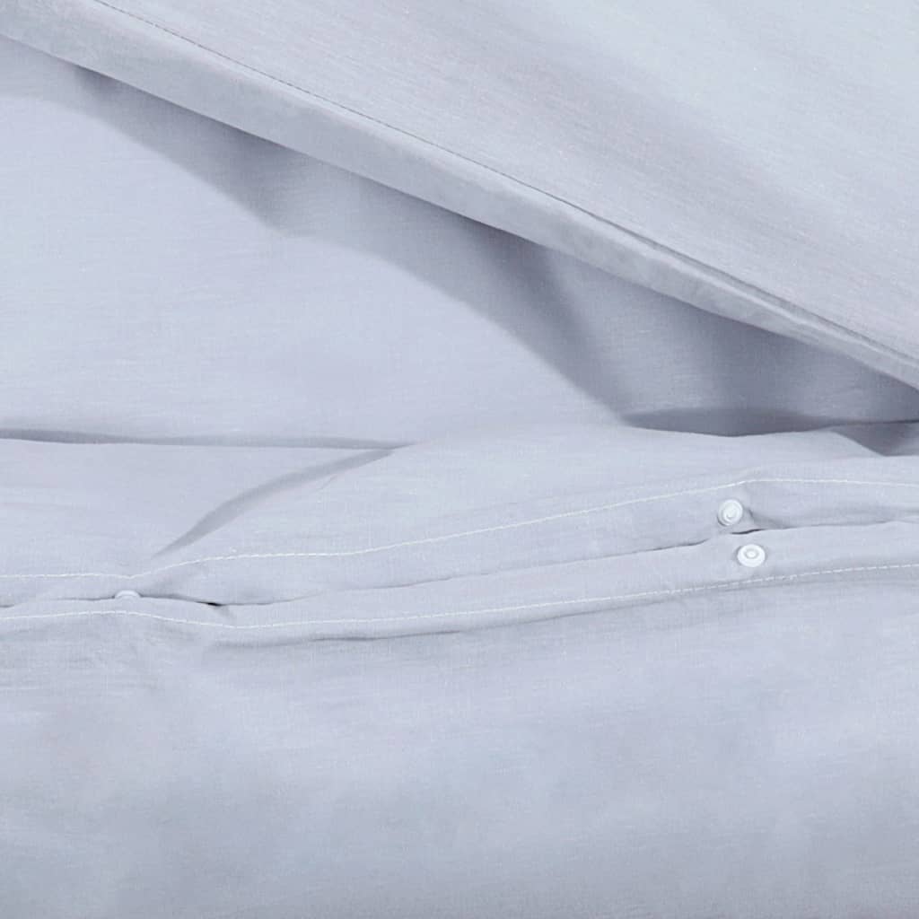 Berkfield Duvet Cover Set Grey 135x200 cm Light-weight Microfiber