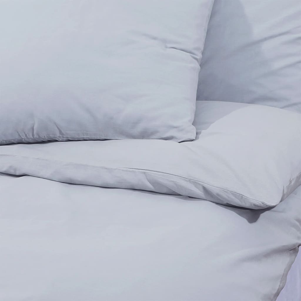 Berkfield Duvet Cover Set Grey 200x200 cm Light-weight Microfiber
