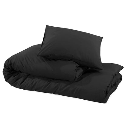 Berkfield Duvet Cover Set Black 135x200 cm Light-weight Microfiber