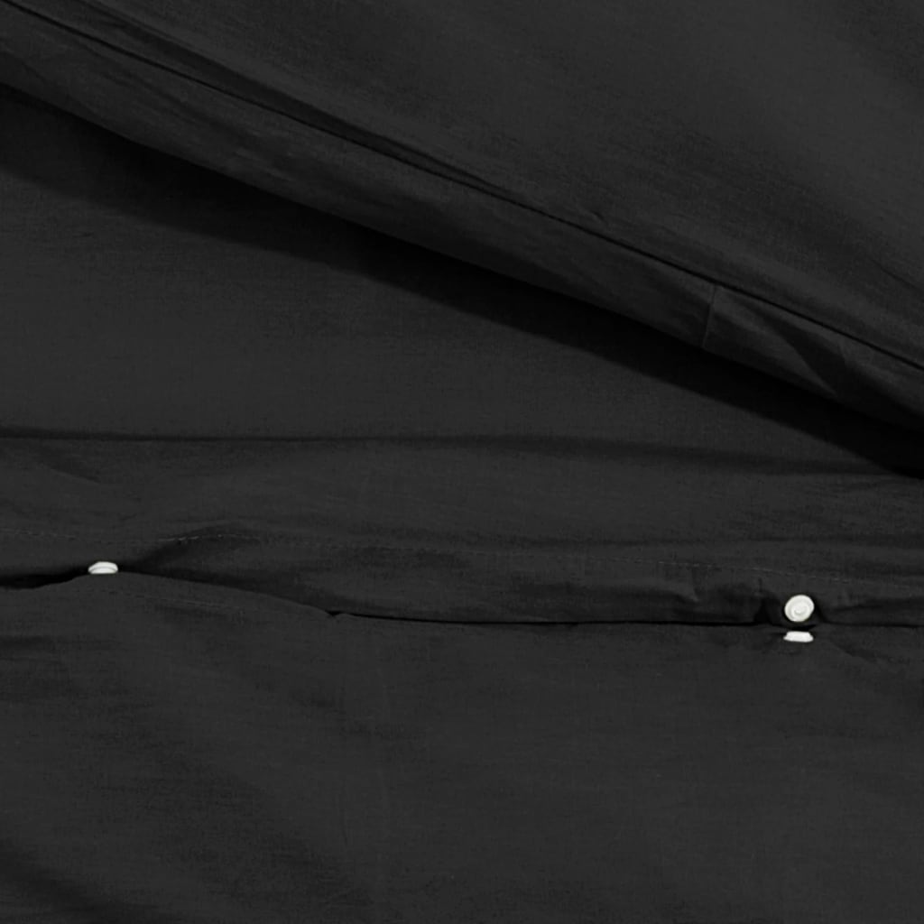 Berkfield Duvet Cover Set Black 200x200 cm Light-weight Microfiber