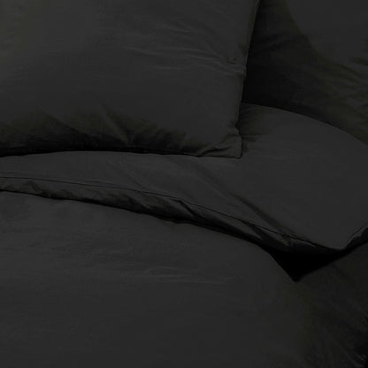 Berkfield Duvet Cover Set Black 260x220 cm Light-weight Microfiber