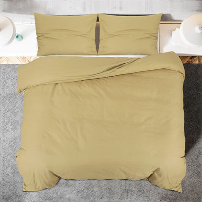 Berkfield Duvet Cover Set Taupe 200x200 cm Light-weight Microfiber