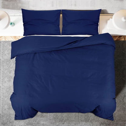Berkfield Duvet Cover Set Navy Blue 155x220 cm Light-weight Microfiber