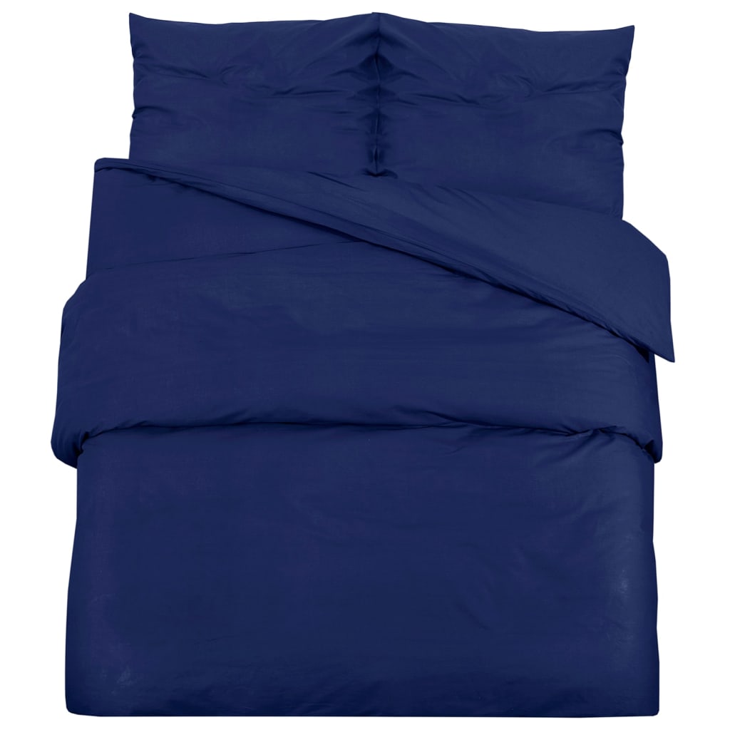 Berkfield Duvet Cover Set Navy Blue 200x200 cm Light-weight Microfiber