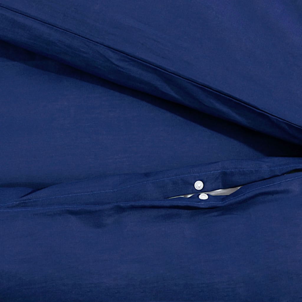 Berkfield Duvet Cover Set Navy Blue 200x200 cm Light-weight Microfiber