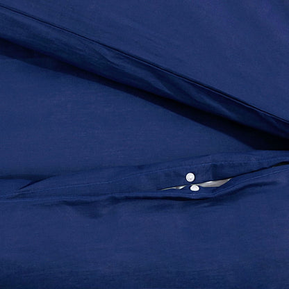 Berkfield Duvet Cover Set Navy Blue 260x220 cm Light-weight Microfiber