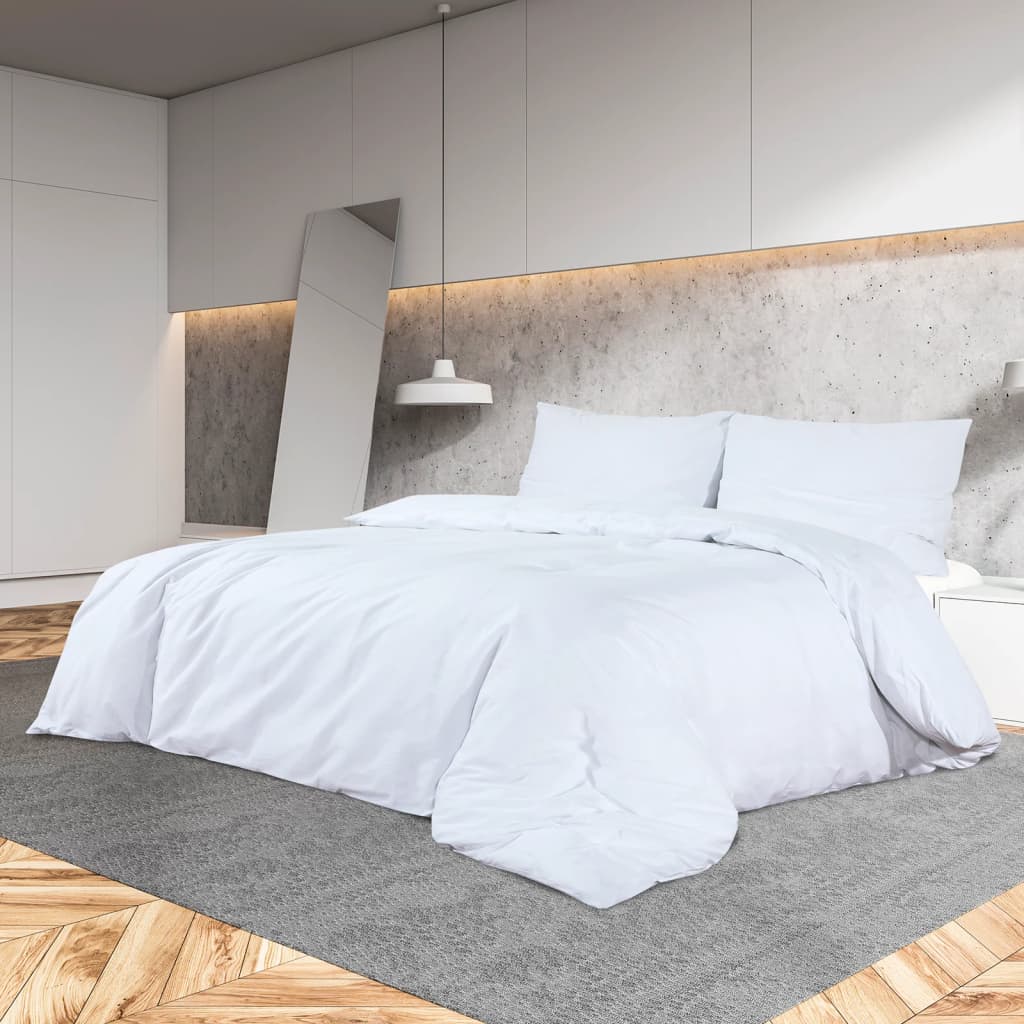 Berkfield Duvet Cover Set White 140x200 cm Light-weight Microfiber