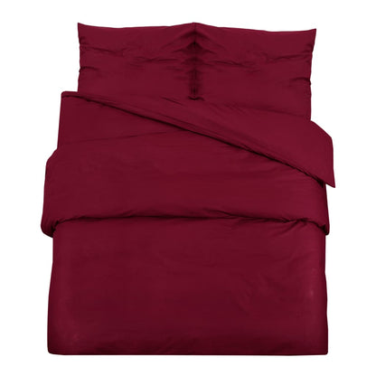 Berkfield Duvet Cover Set Bordeaux 140x200 cm Light-weight Microfiber