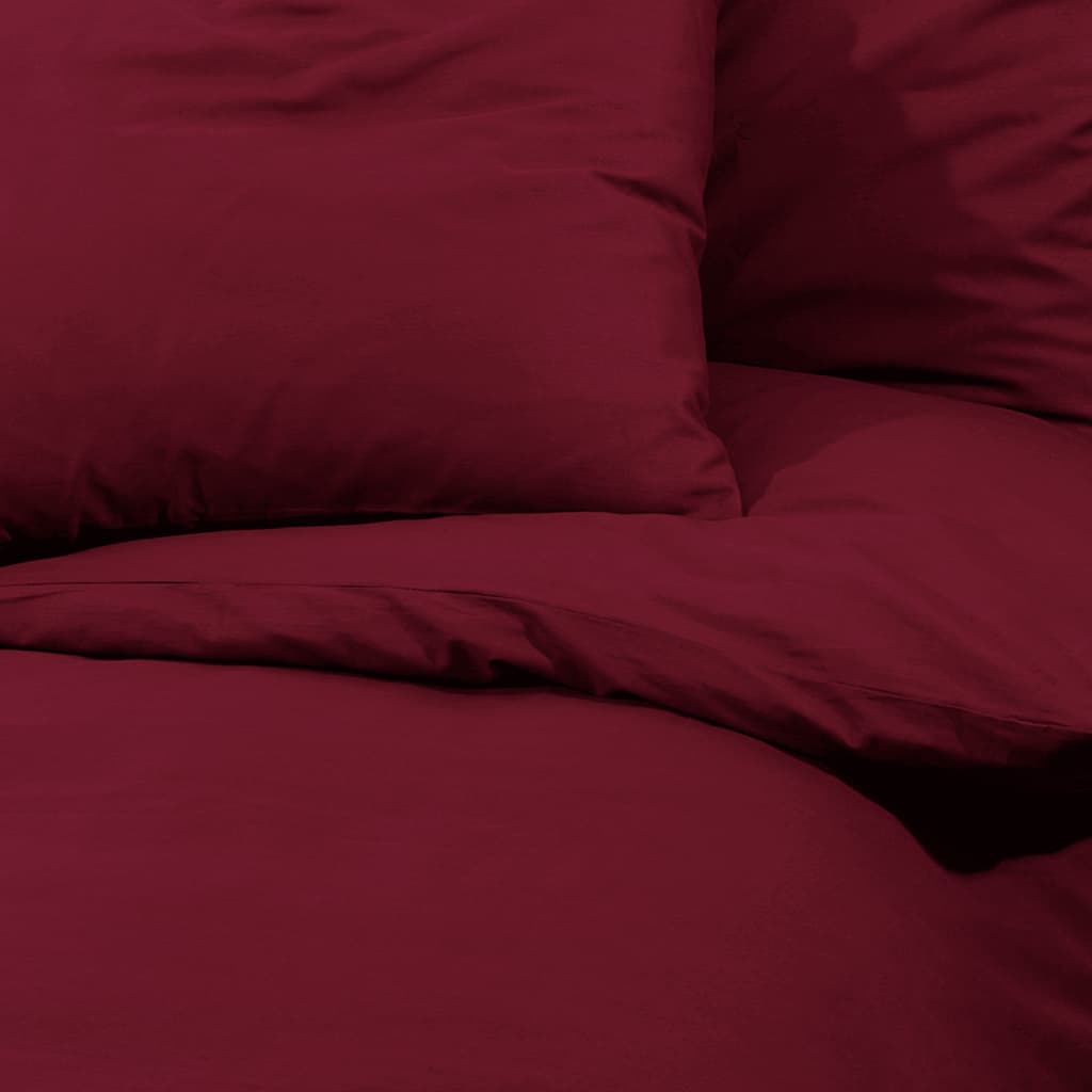 Berkfield Duvet Cover Set Bordeaux 140x200 cm Light-weight Microfiber