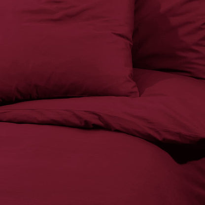 Berkfield Duvet Cover Set Bordeaux 140x200 cm Light-weight Microfiber