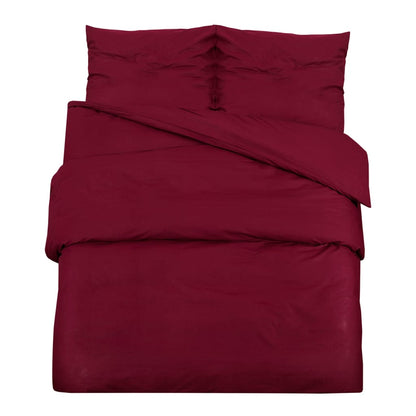 Berkfield Duvet Cover Set Bordeaux 240x220 cm Light-weight Microfiber